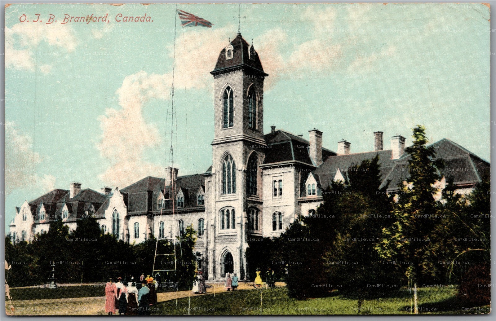 Postcard Brantford Ontario c1910s OIB Ontario Institute for the Blind by Stedman