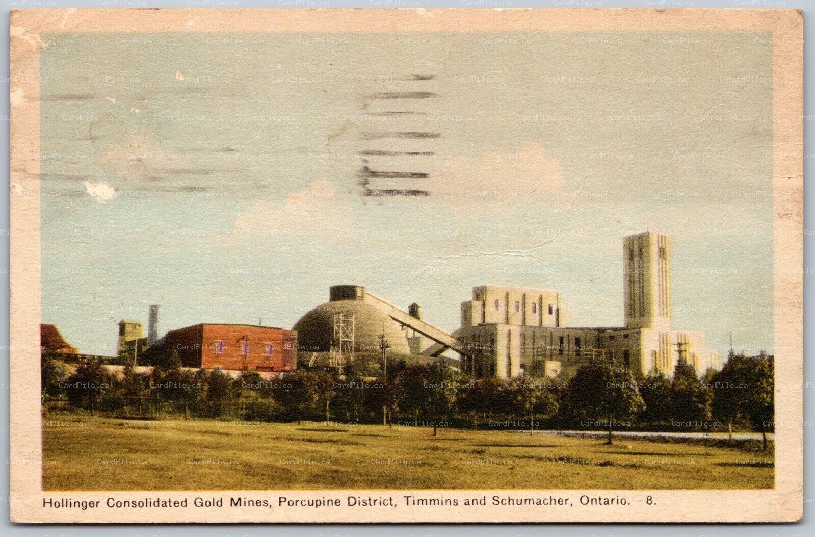 Postcard Timmins ONT c1950 Hollinger Consolidated Gold Mines Porcupine District