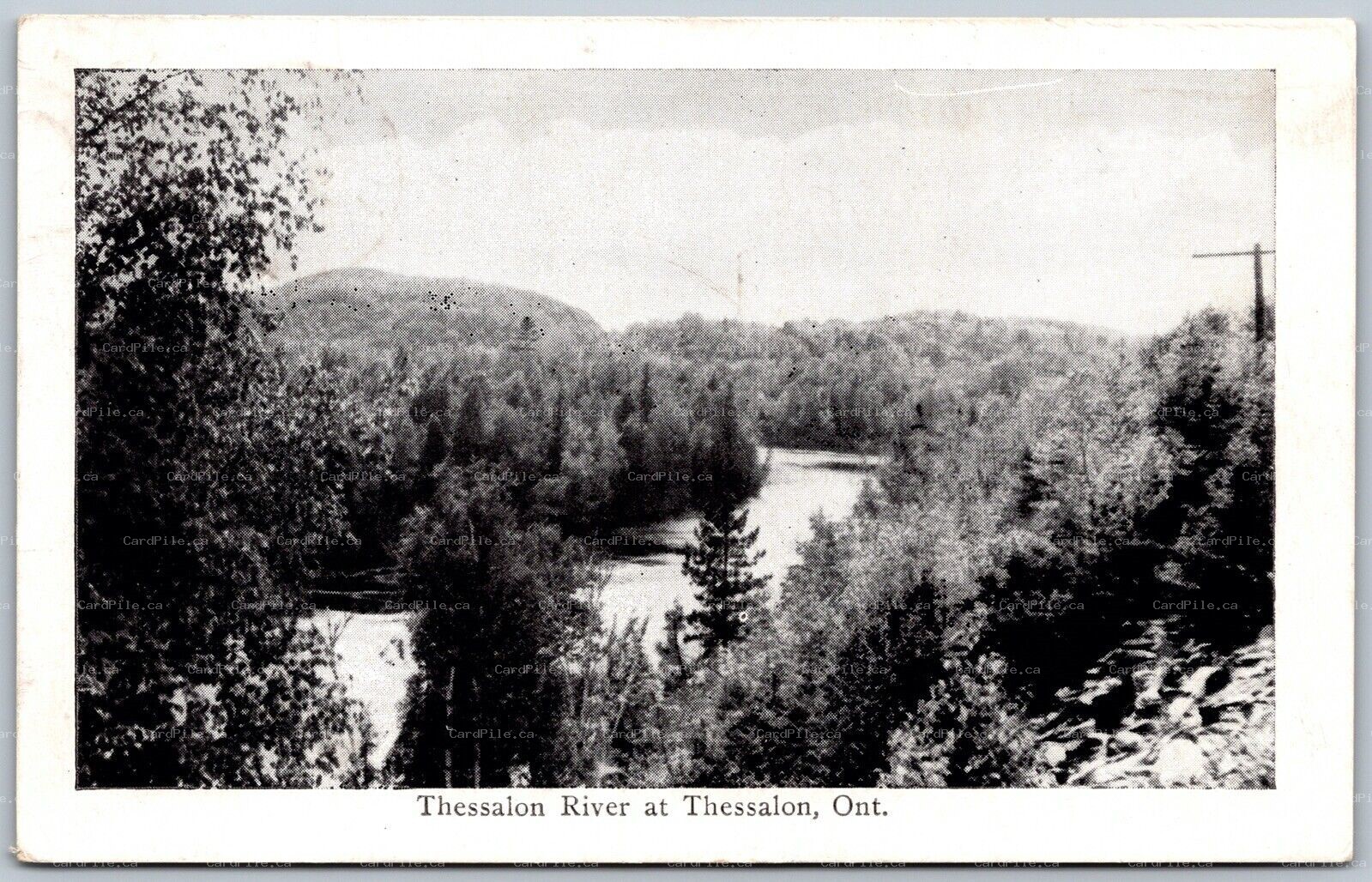 Postcard Thessalon Ontario c1947 View of the River Algoma District
