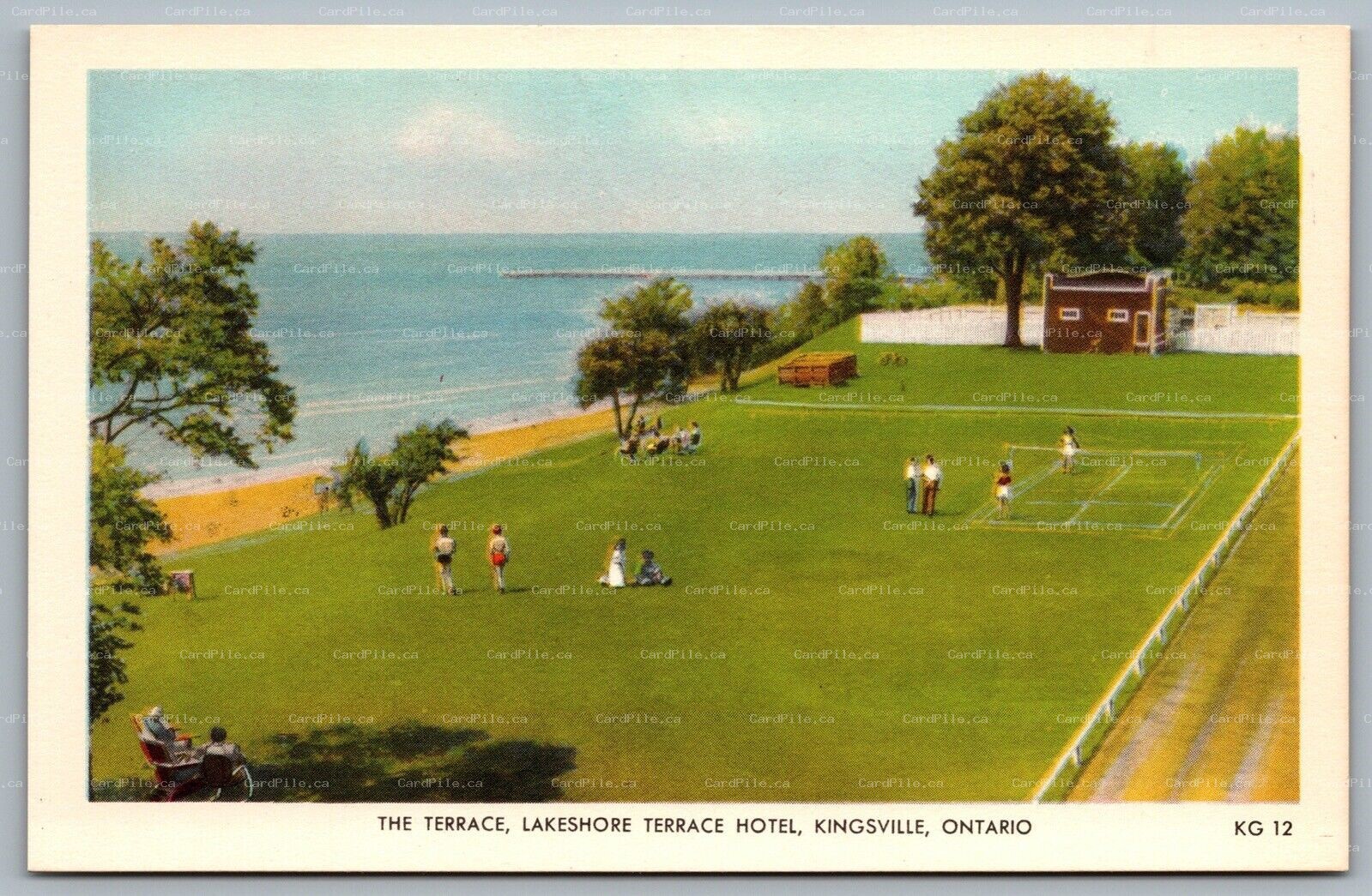 Postcard Kingsville Ontario c1930s Lakeshore Terrace Hotel Essex County