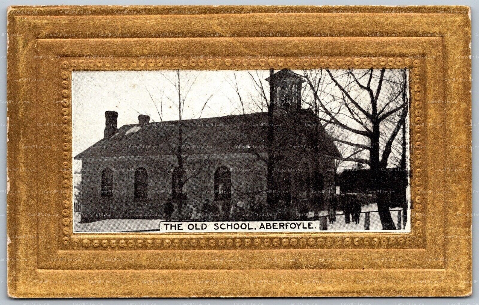 Postcard Aberfoyle Ontario c1910s The Old School Embossed Wellington County