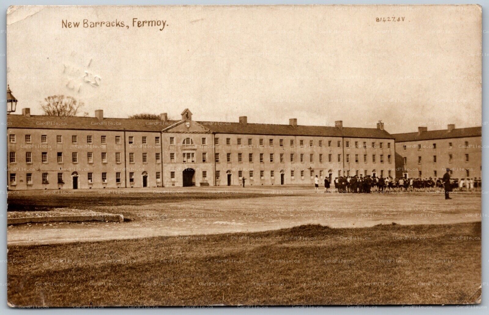 Postcard RPPC c1918 Fermoy Ireland New Barracks Cork Burnt Down in 1922 by IRA