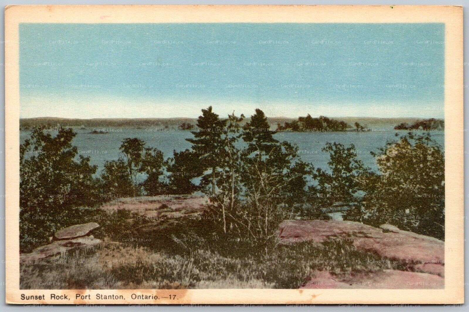 Postcard Port Stanton Ontario c1940s Sunset Rocket Scenic View Muskoka by PECO