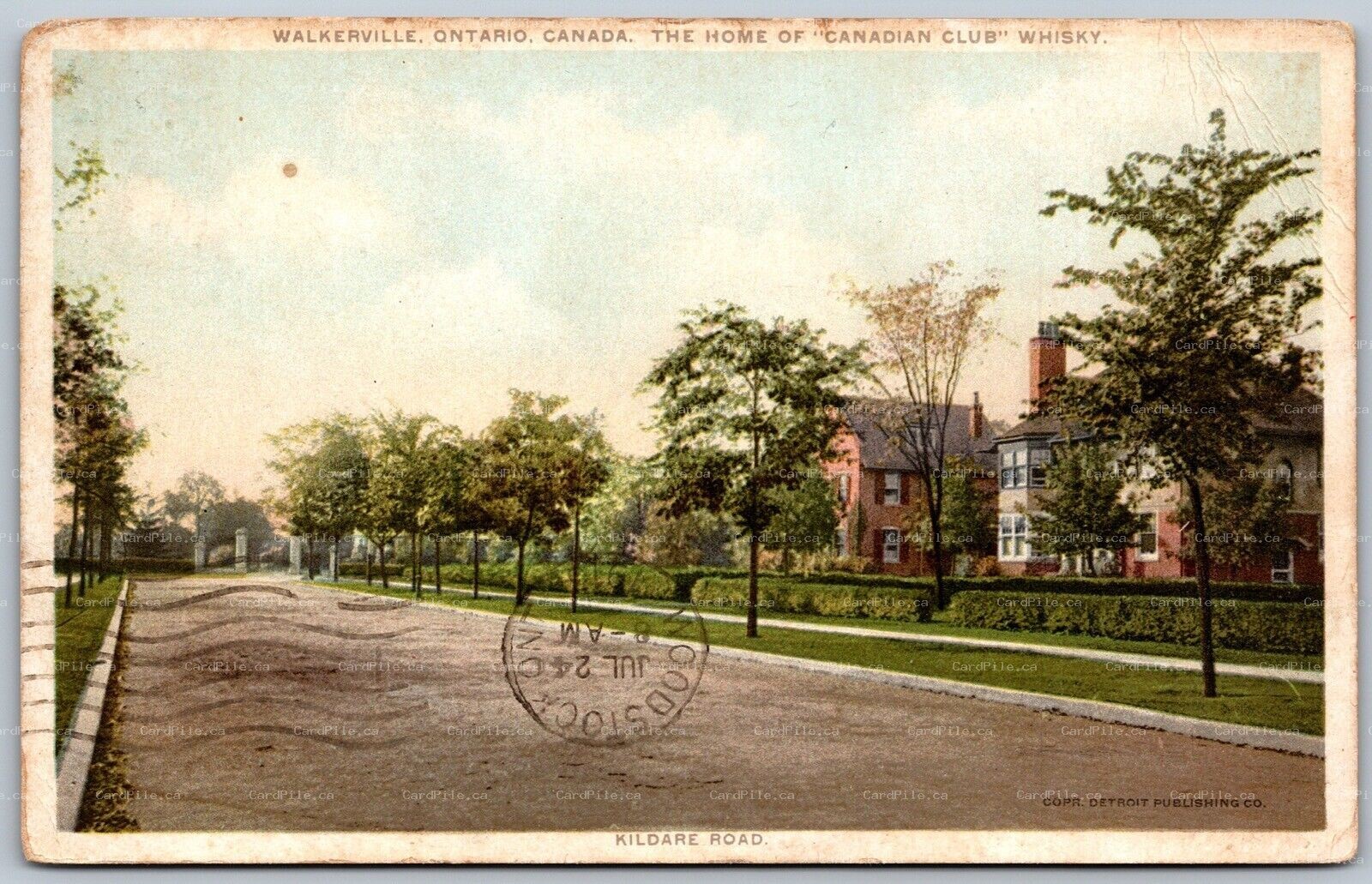 Walkerville Ontario 1913 Kildare Road Home of Canadian Club Whiskey Hiram Walker