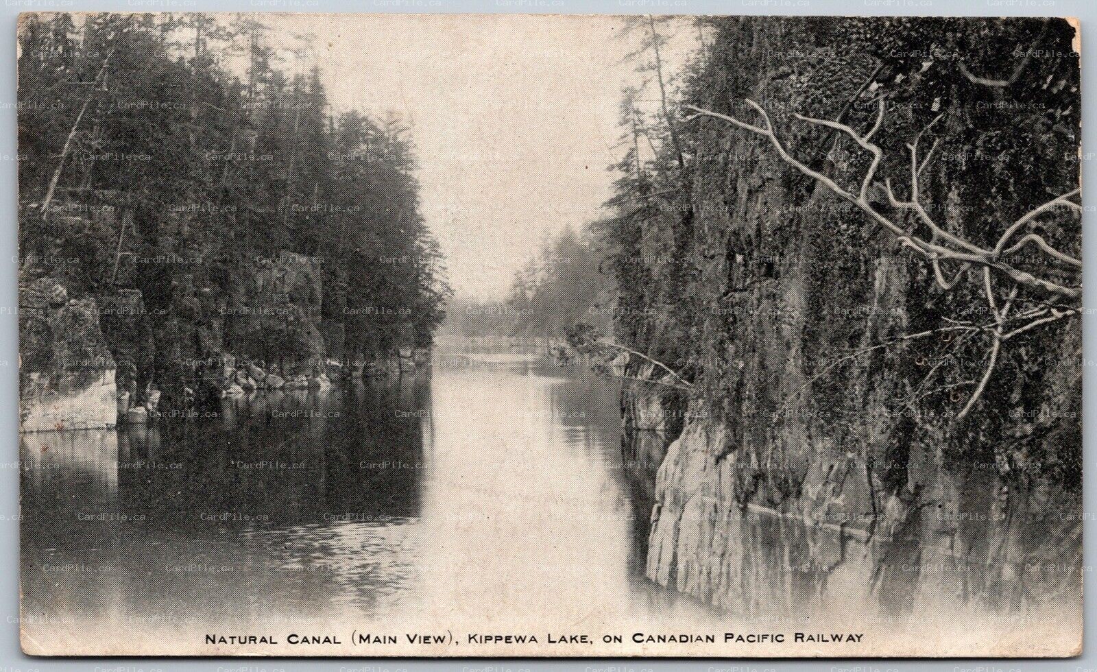 Postcard Témiscaming PQ 1904 Kippewa Lake Natural Canal CPRY Cancel Port Arthur