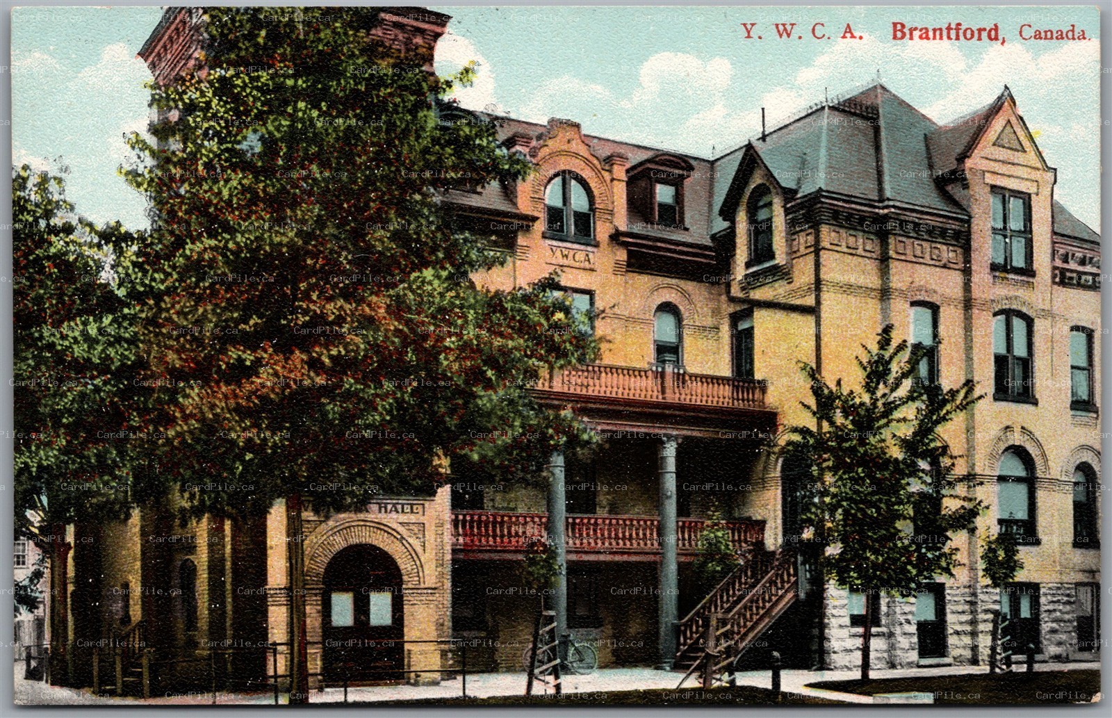 Postcard Brantford Ontario c1910s YWCA Building Architecture by Nerlich
