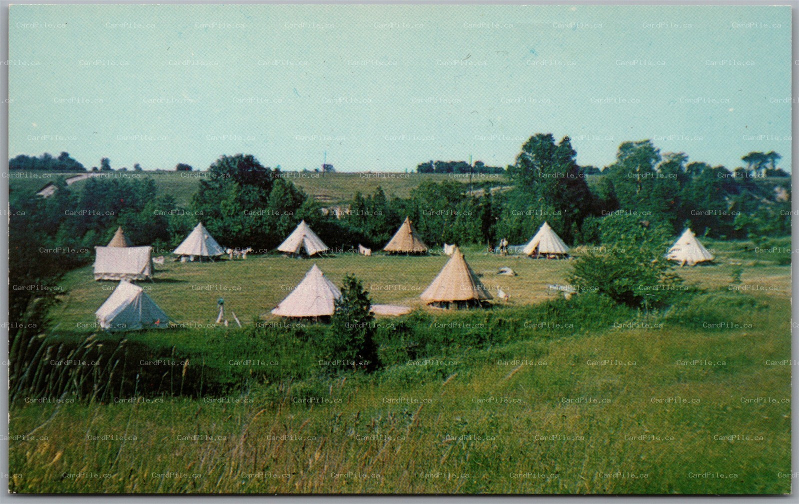 Postcard Conestoga Ontario Camp Keewaydin Girl Guides Tents Waterloo County