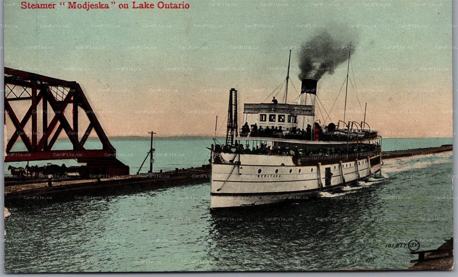Postcard Hamilton Ontario c1910s Steamer Modjeska on Lake Ontario