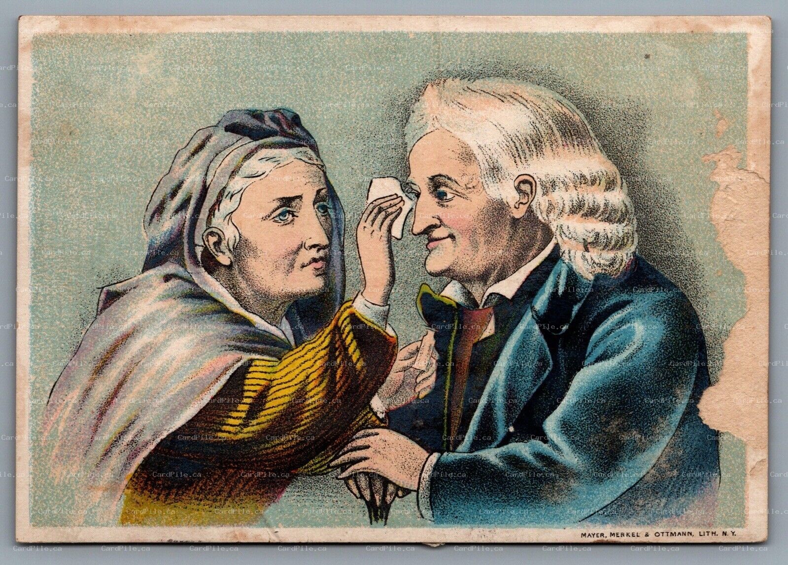 Trade Card c1880s Advertisement Troy NY Dr. Isaac Thompsons Eye Water Medicine