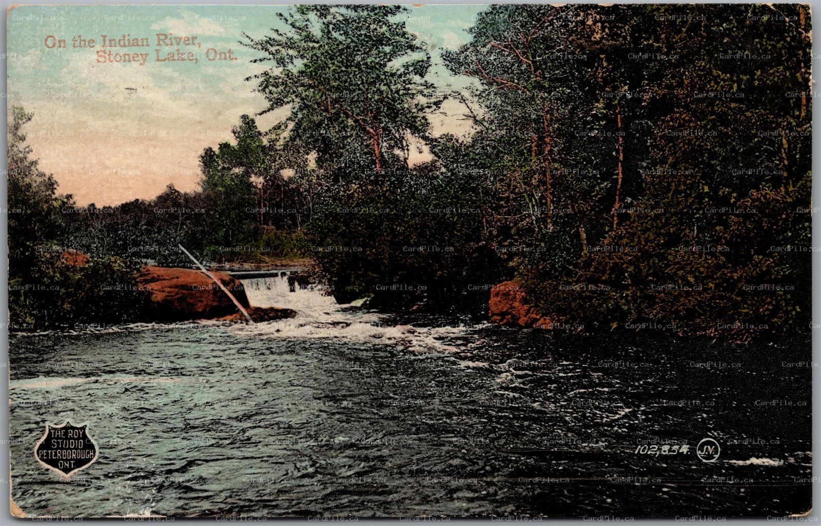 Postcard Stoney Lake Ontario c1909 Indian River Split Ring Kawartha Park ONT