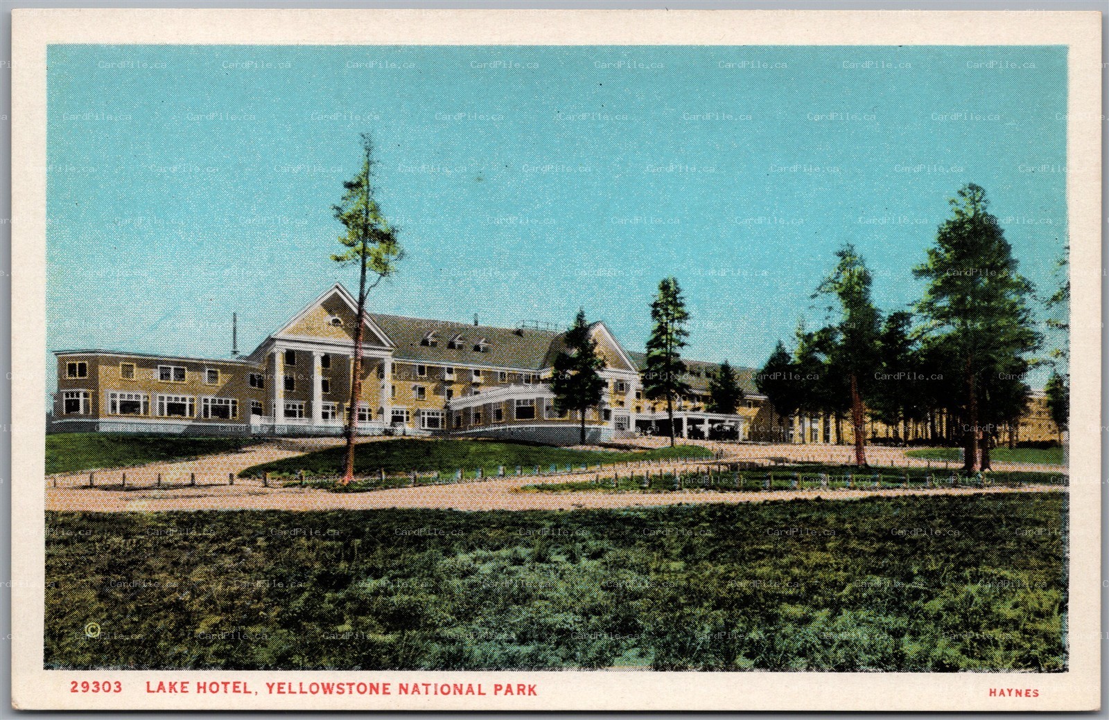 Postcard Yellowstone National Park Wyoming Lake Hotel Haynes 29303