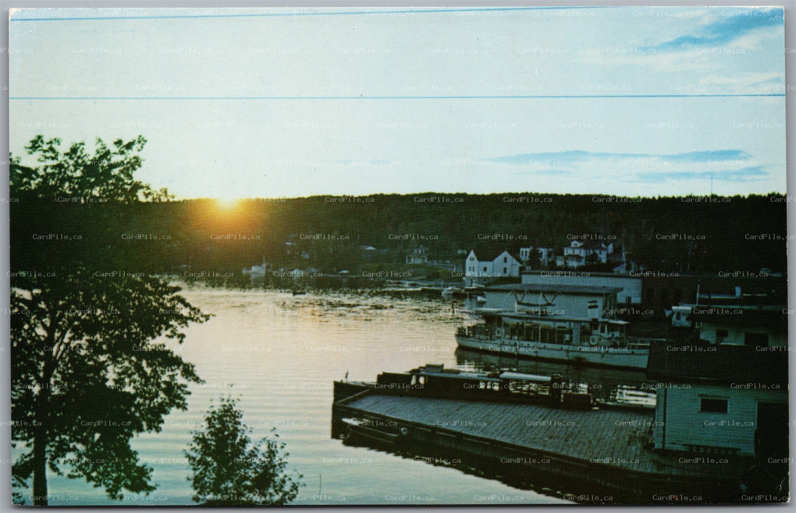 Postcard Temagami Ontario Sunset on Lake Temagami Scenic Evening View