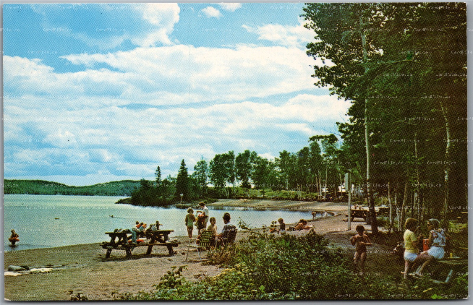 Postcard Worthington Ontario Fairbank Lake Provincial Park Beach Scenic View