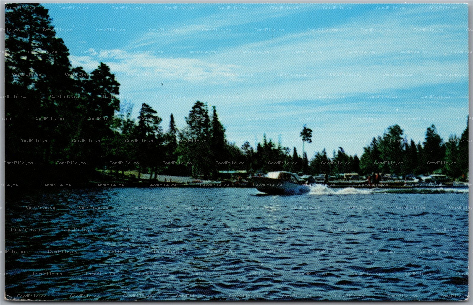 Postcard Temagami Ontario Boat Dock at Temagami Provincial Park