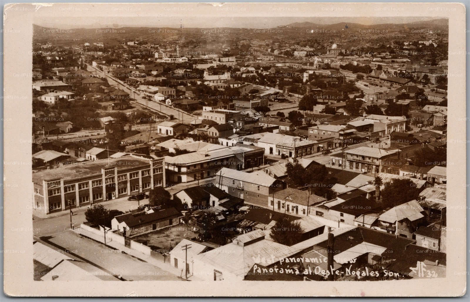 Postcard RPPC Nogales Sonora Mexico West Panoramic View of Town