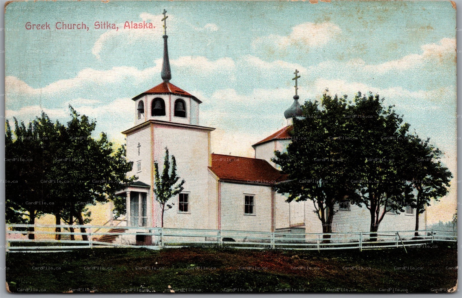 Postcard Sitka Alaska c1910s Greek Orthodox Church