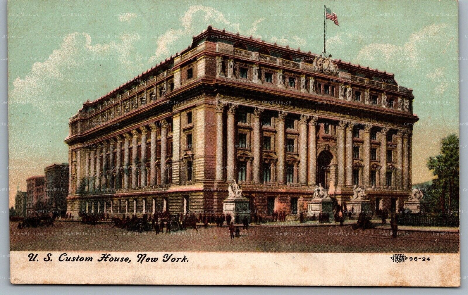 Postcard New York City New York c1907 U. S. Custom House