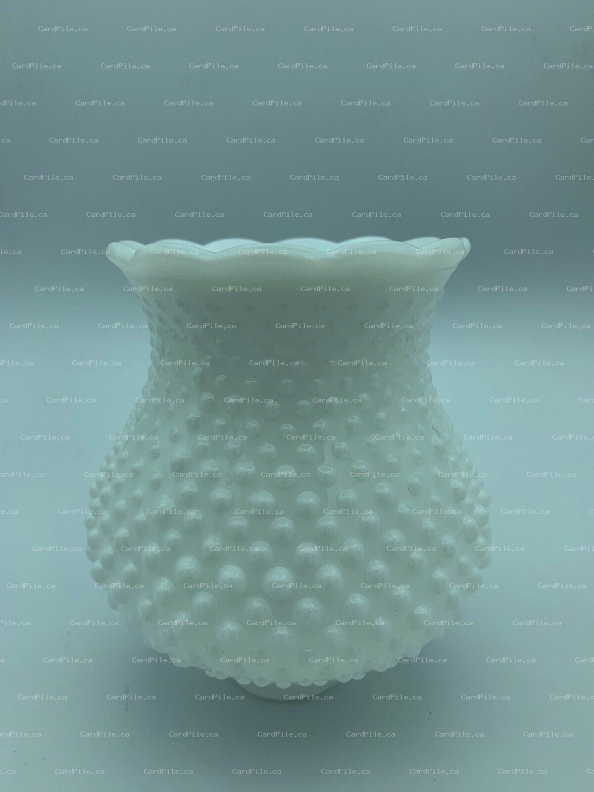 VINTAGE Milk Glass Hurricane Hobnail Hurricane Lamp / Sconce Shade, 1.35” Fitter