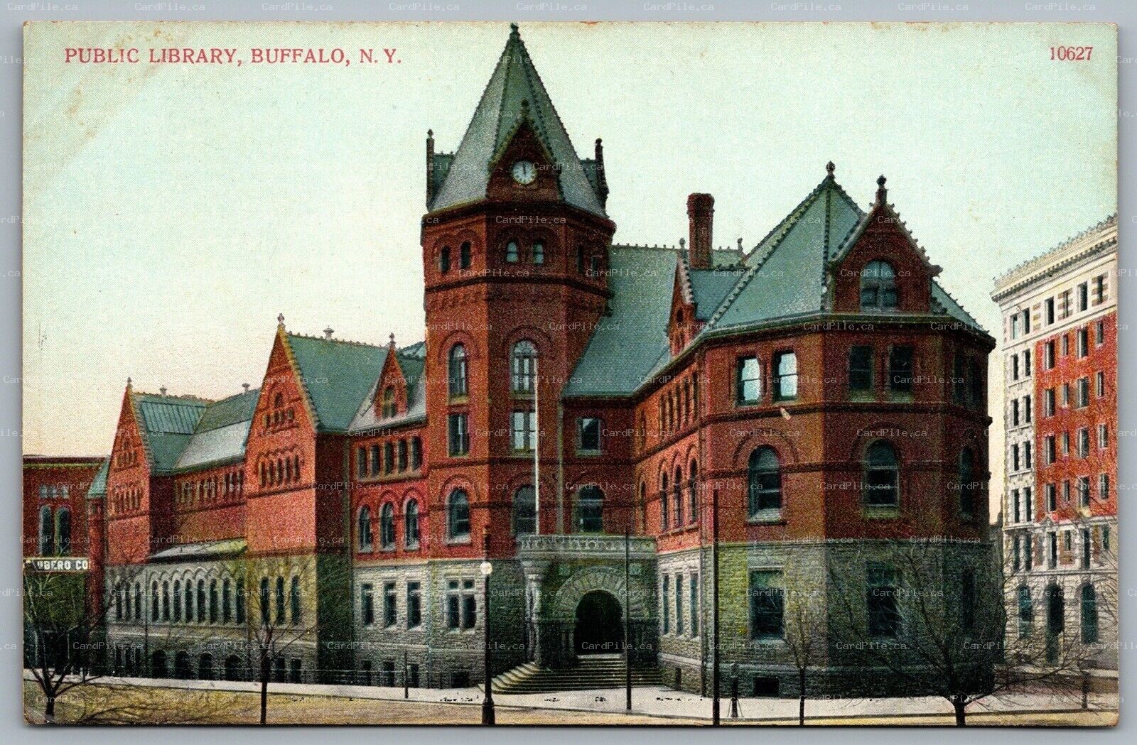 Postcard Buffalo New York c1907 Public Library Erie County
