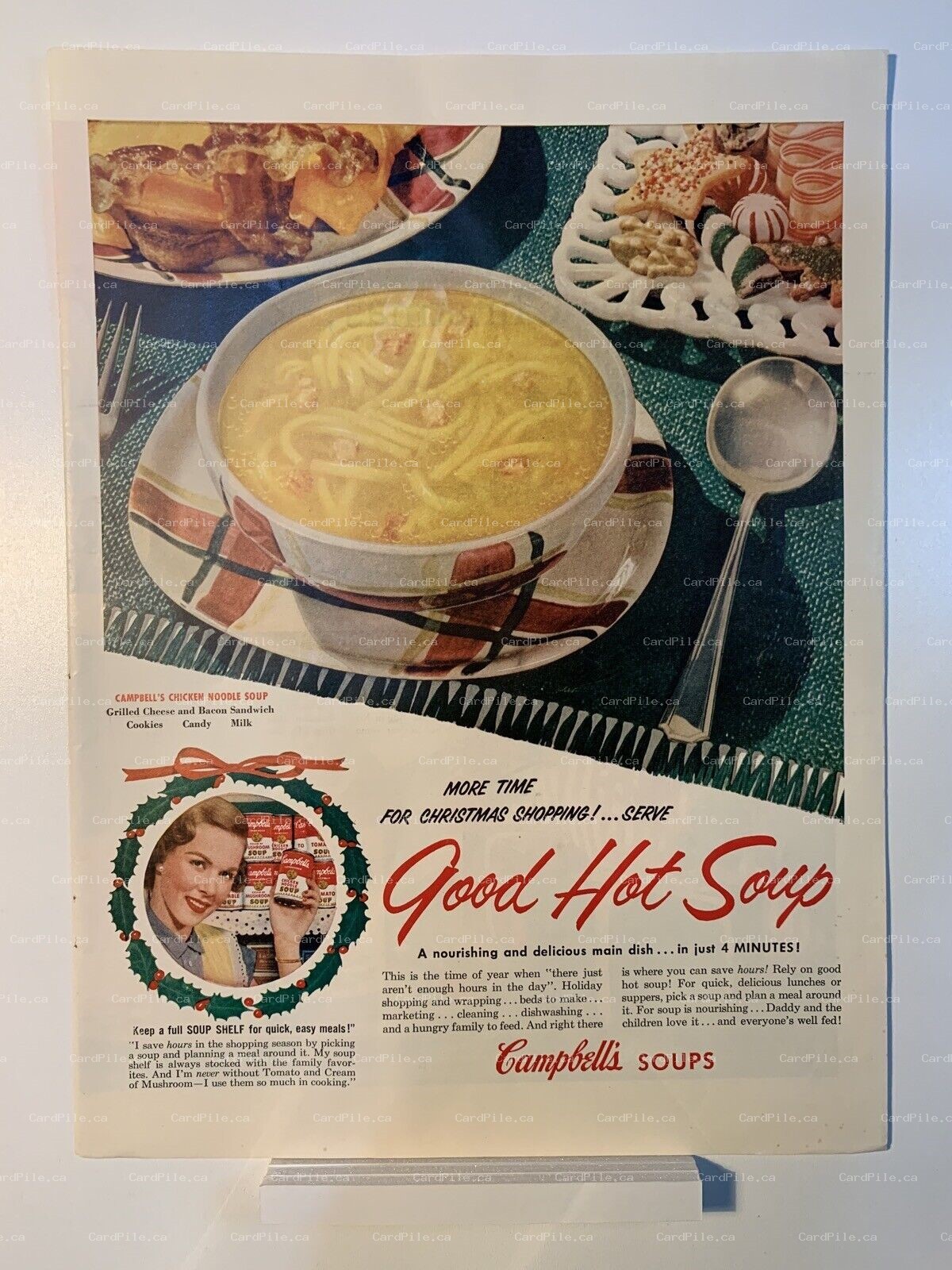 1953 Campbell's Soup - More time for Christmas Shopping - Magazine Ad