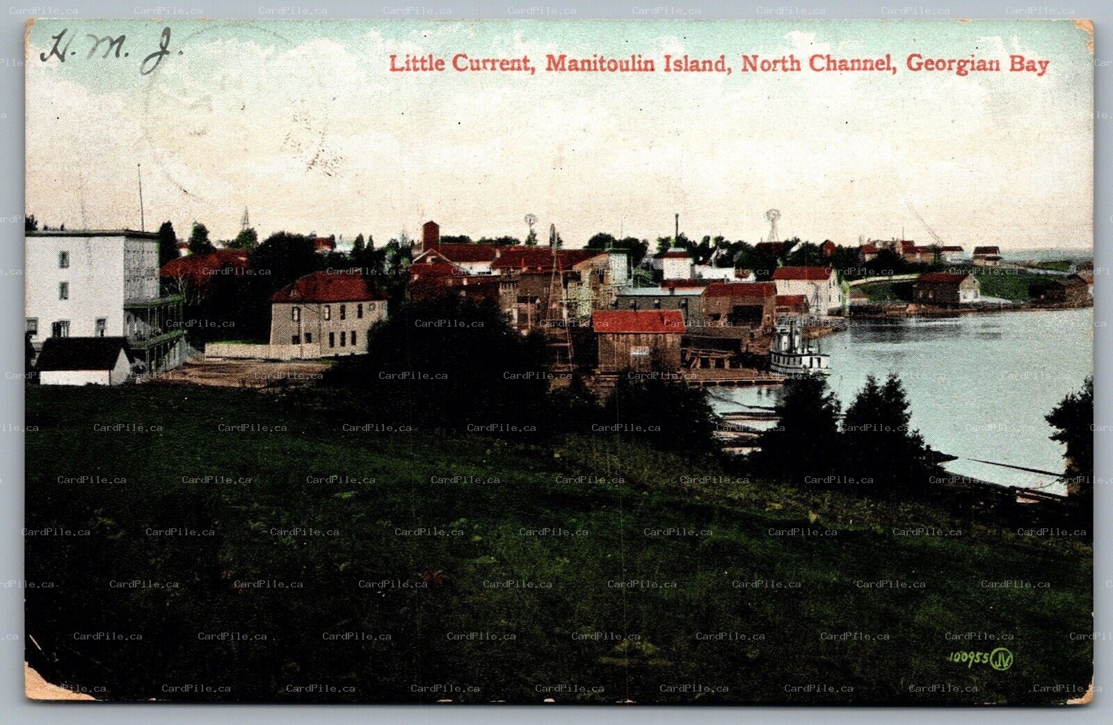 Postcard Little Current ONT c1907 Manitoulin Island North Channel Georgian Bay