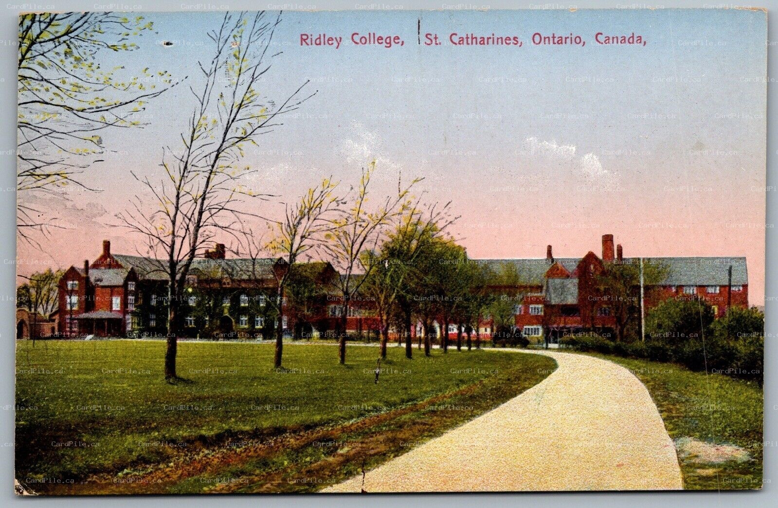 Postcard St. Catharines Ontario c1910s Ridley College Boarding School 