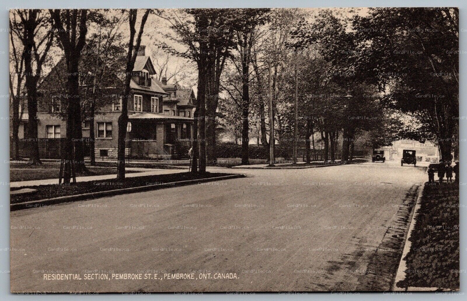Postcard Pembroke ONT 1921 Residential Section Pembroke St. E. Renfrew County