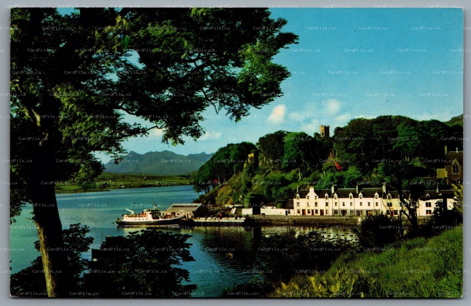 Postcard Isle of Skye Scotland c1960s Portree Harbour Trotternish