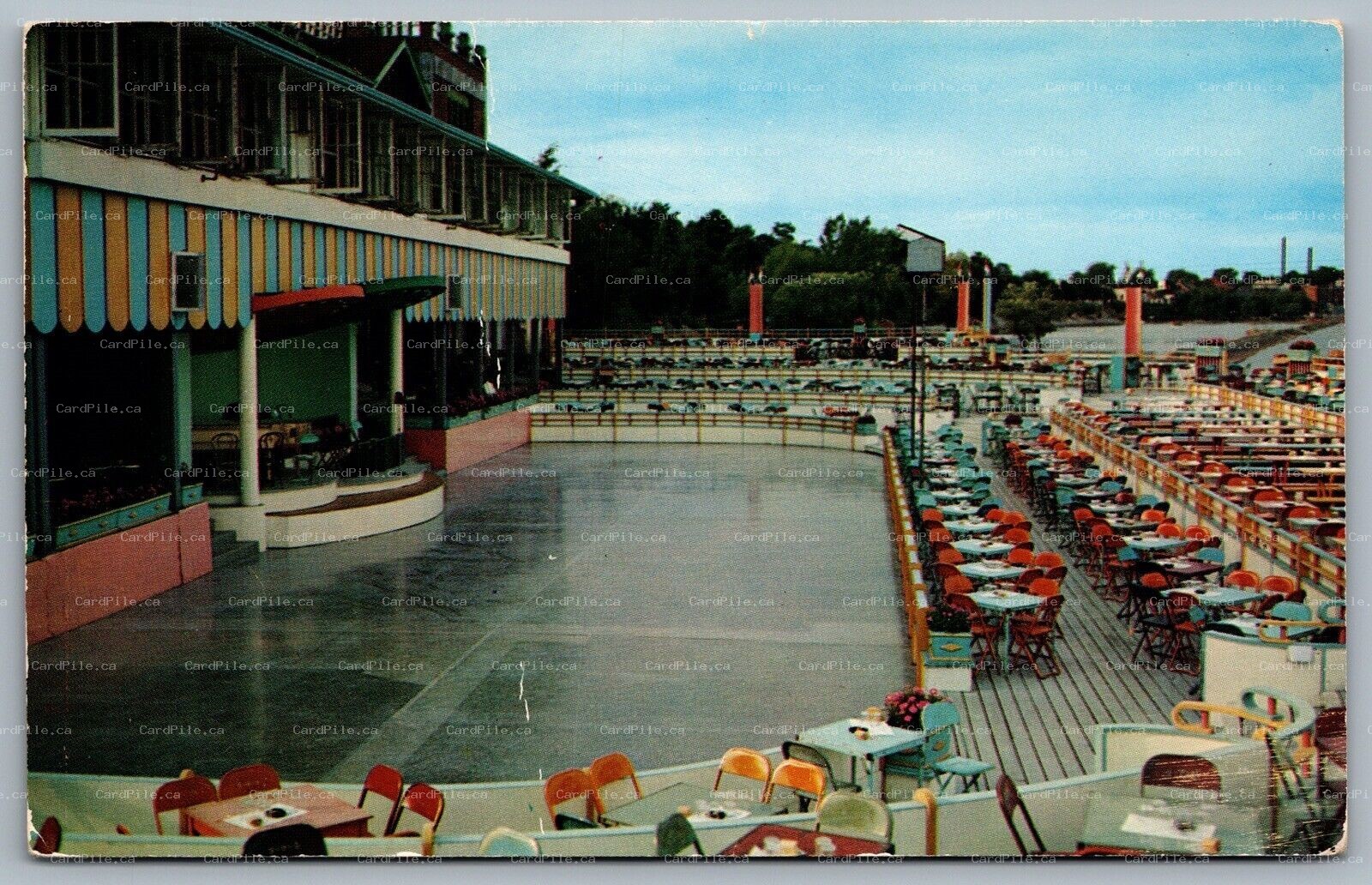 Postcard Burlington Ontario Brant Inn Lake Ontario Sky Club now Defunct