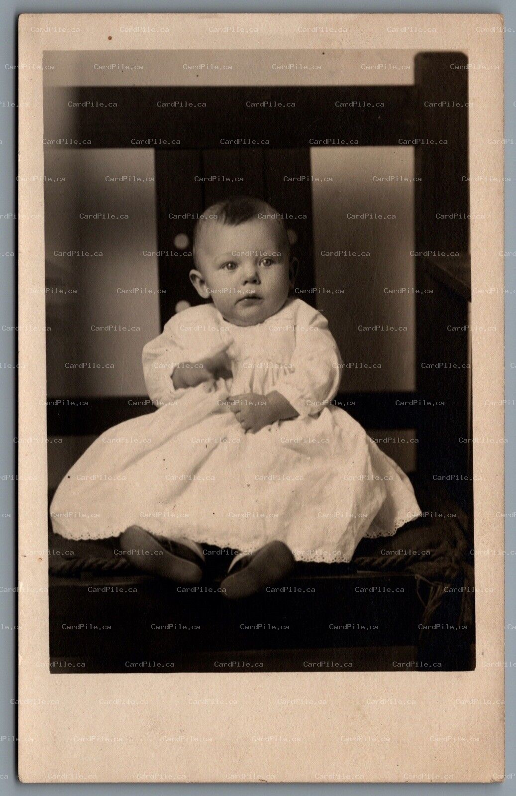 Postcard RPPC IA c1910s Studio Photo of Baby Florence Norma Mount