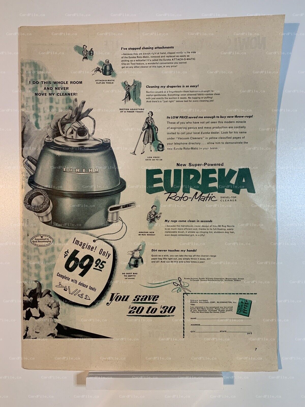 1953 Eureka Robo-Matic - Mennen Shaving Cream - Magazine Ad