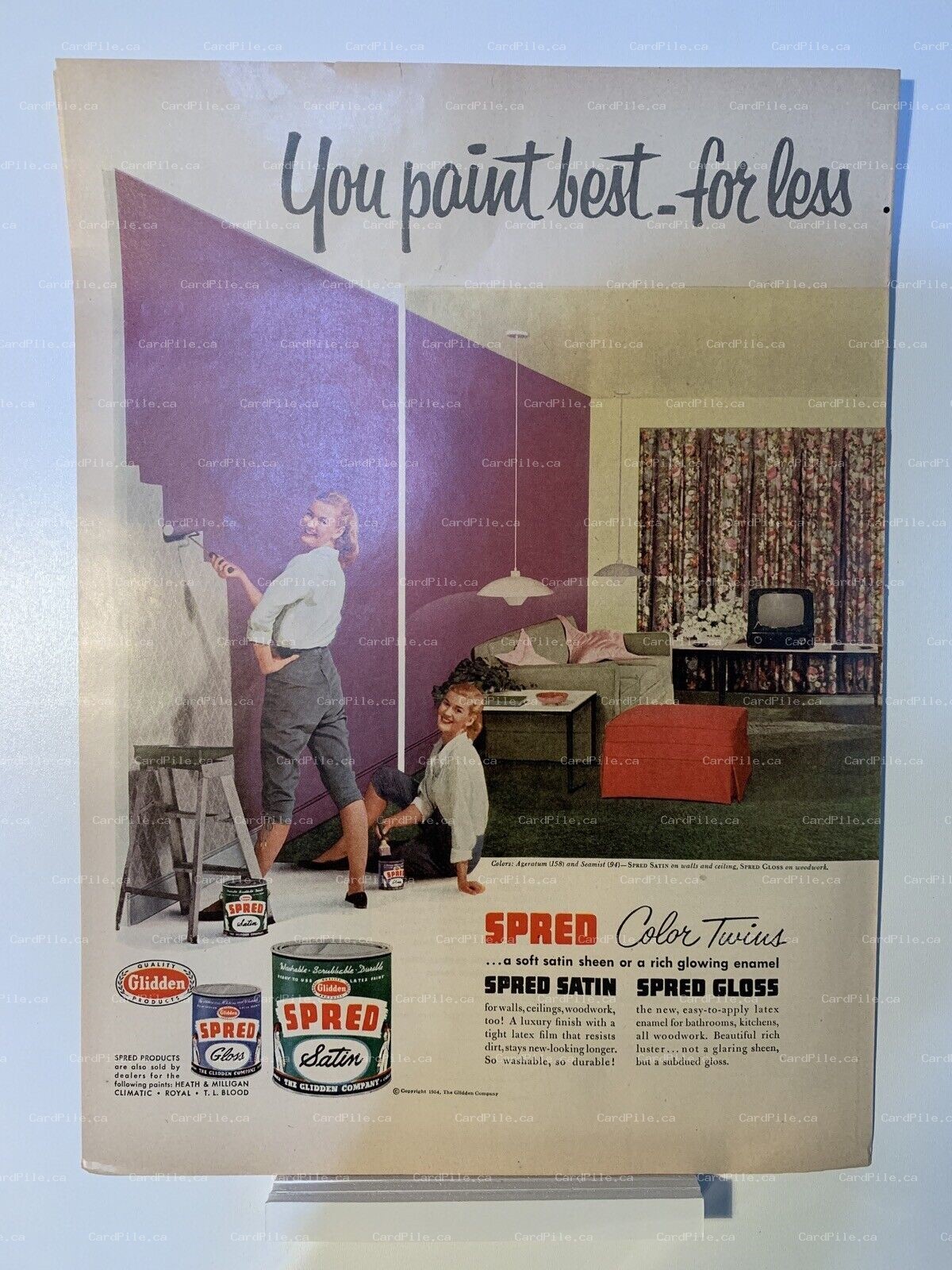 1954 Gilden Paint Spred - Kodak Brownie Movie Camera - Magazine Ad