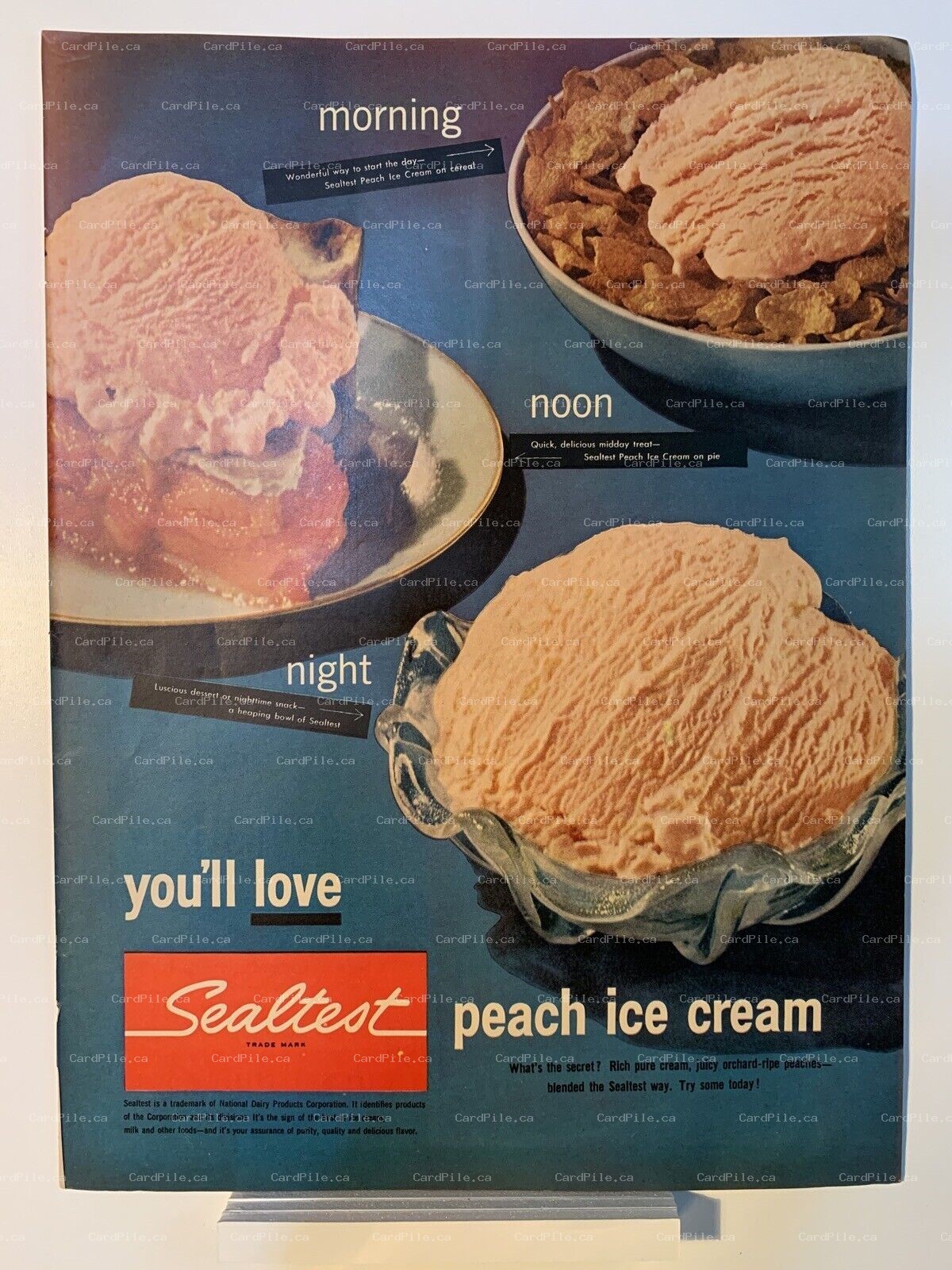 1953 Sealtest - Peach Ice Cream - Pepsi Cola - Magazine Ad