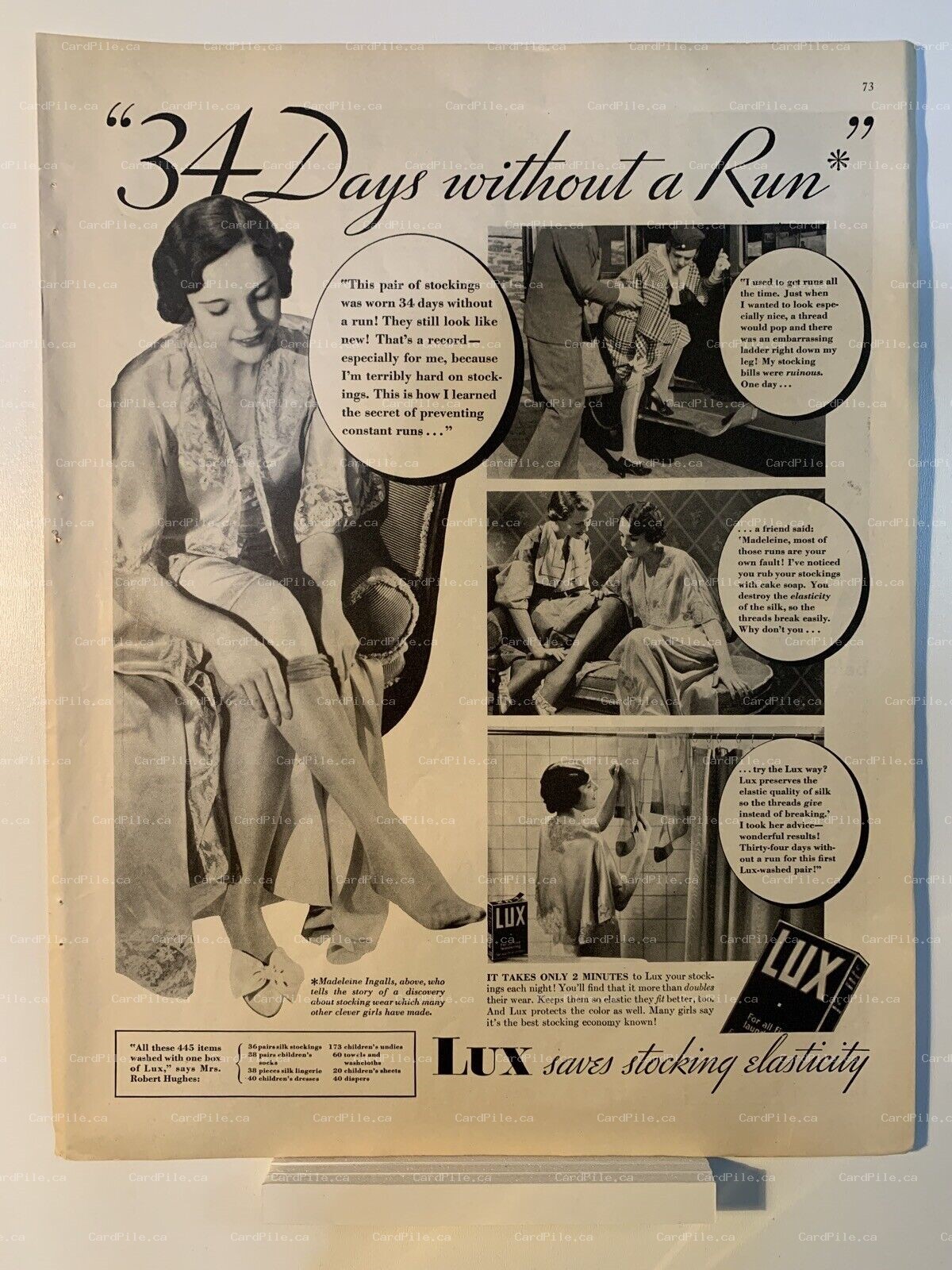 1930s Lux Stockings - Quaker Puffed Rice - Magazine Ad