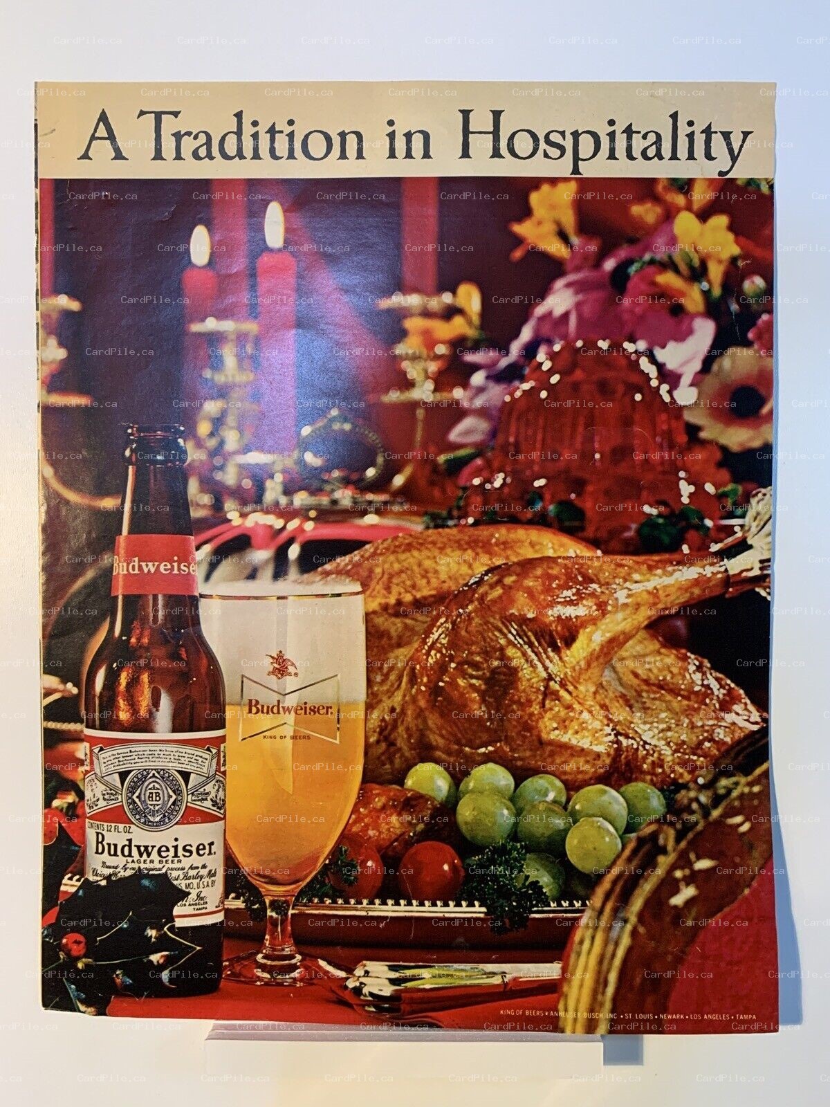 1963 Budweisser - A Tradition in Hospitality - Turkey - Magazine Ad