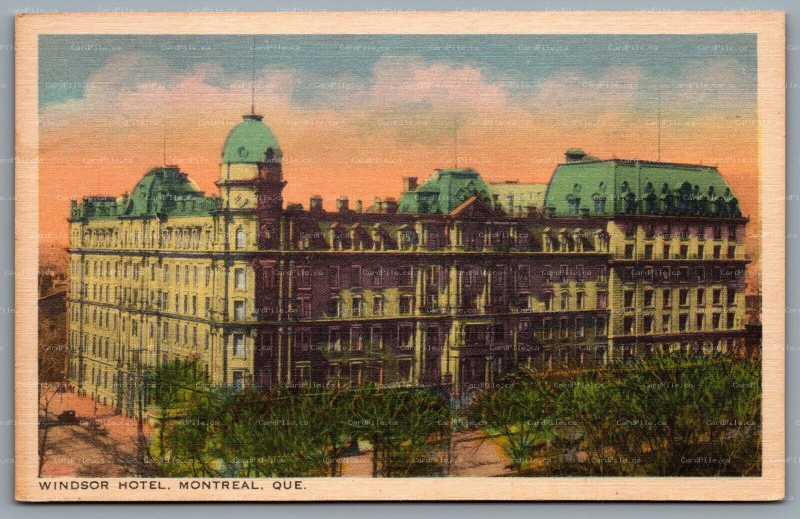 Postcard Montreal Canada c1920s Windsor Hotel