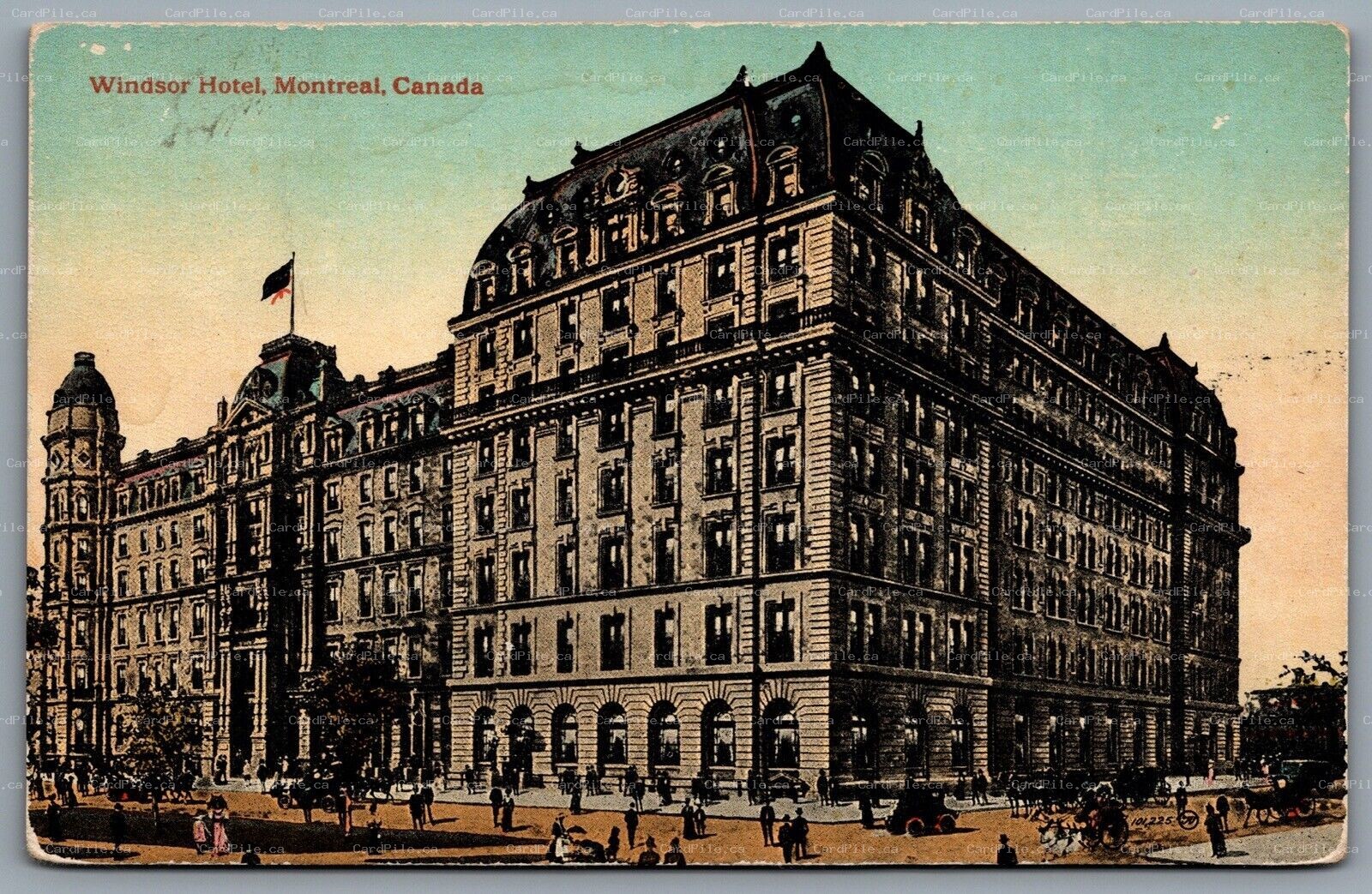 Postcard Montreal Quebec c1908 Windsor Hotel Destroyed in 1957 Now Le Windsor