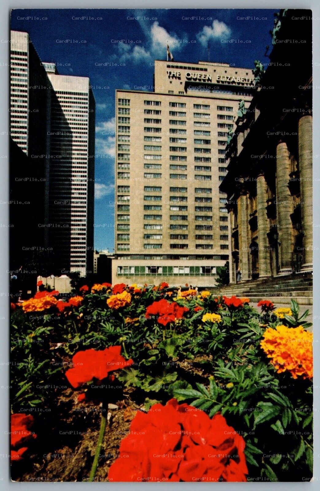 Postcard Montreal Quebec c1970s The Queen Elizabeth Hotel CN Hotel Hilton Canada