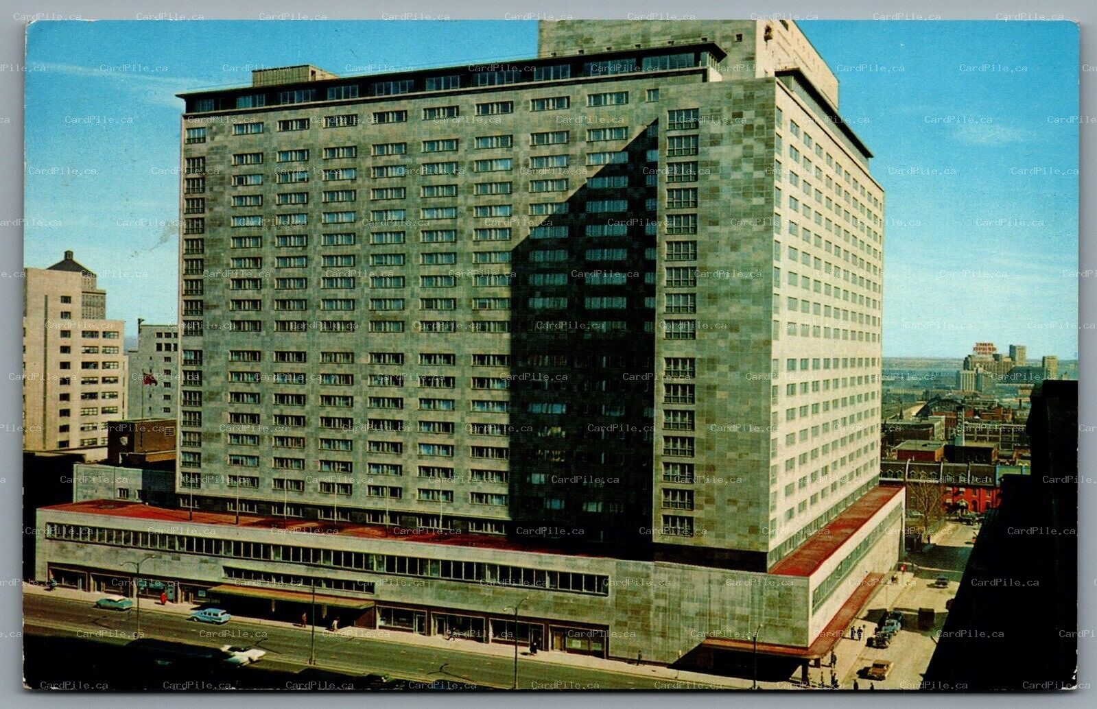 Postcard Montreal Quebec c1965 Queen Elizabeth Hotel CDS Cancel A