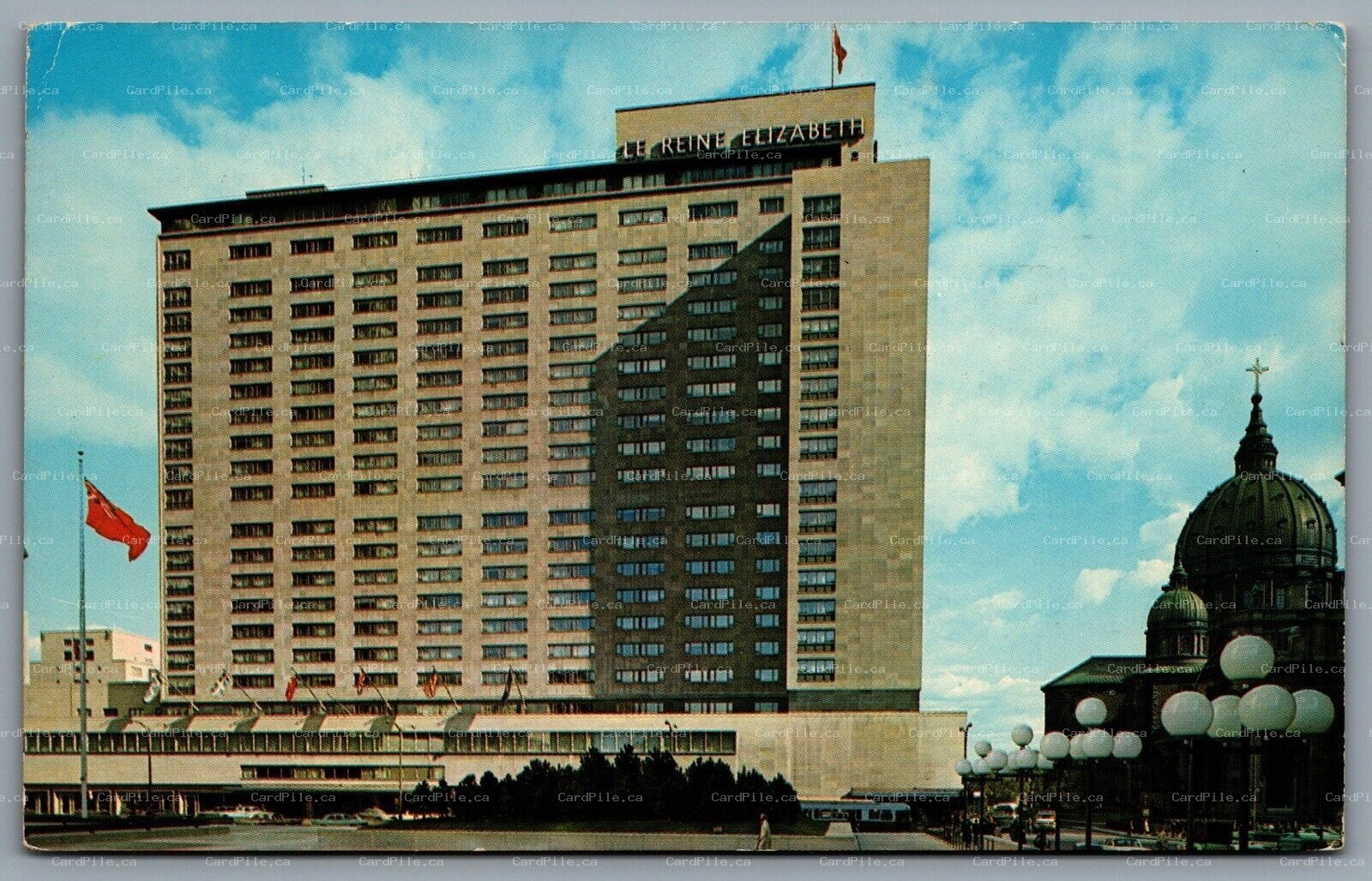 Postcard Montreal Quebec c1965 Queen Elizabeth Hotel CDS Cancel B