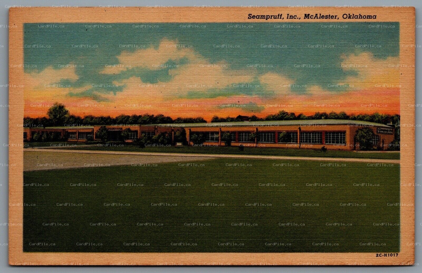 Postcard McAlester OK c1952 Seampruff, Inc. Clothing Manufacturer Defunct