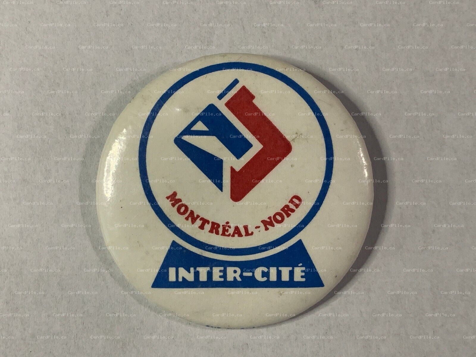 VINTAGE Montreal-Nord Inter-Cite Made in Quebec - Pinback Button