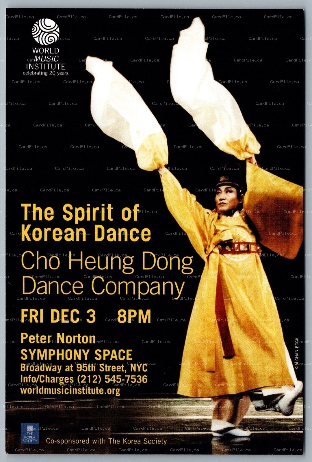 Postcard Theatre c2000s The Spirit of Korean Dance Cho Heung Dance Company NYC