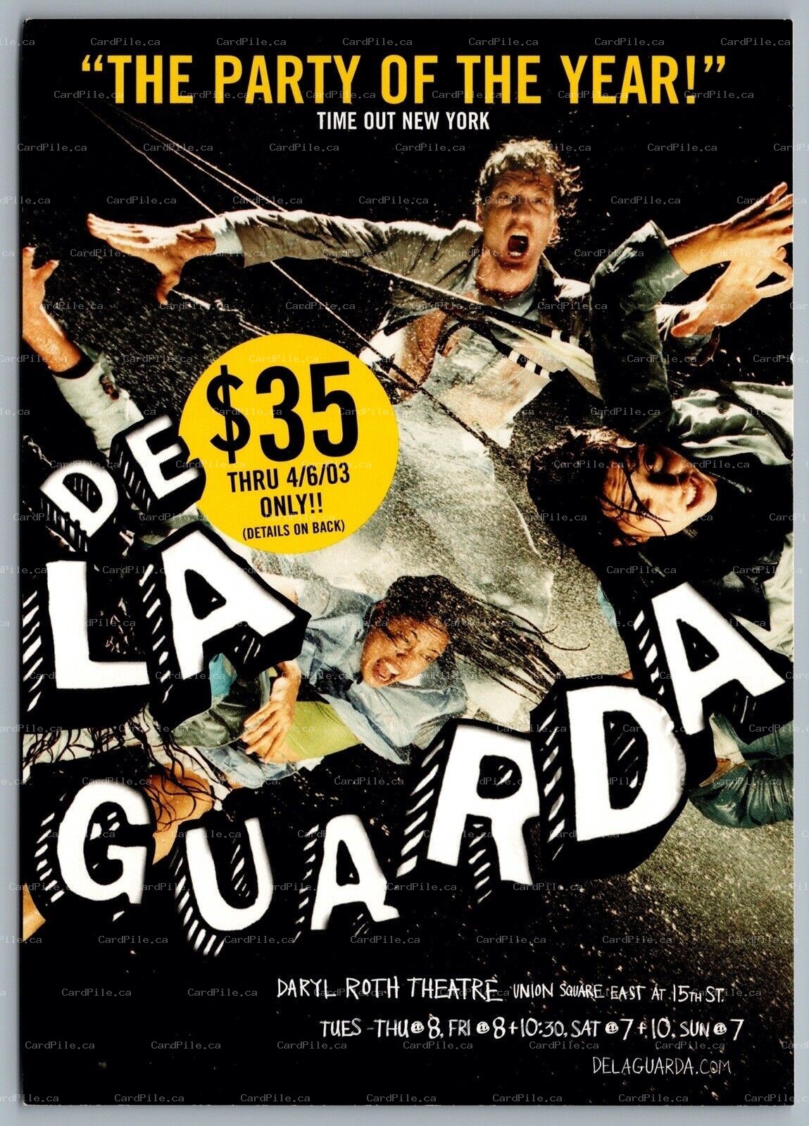 Postcard Theatre 2003 De La Guarda Daryl Roth Theatre Manhattan New York City