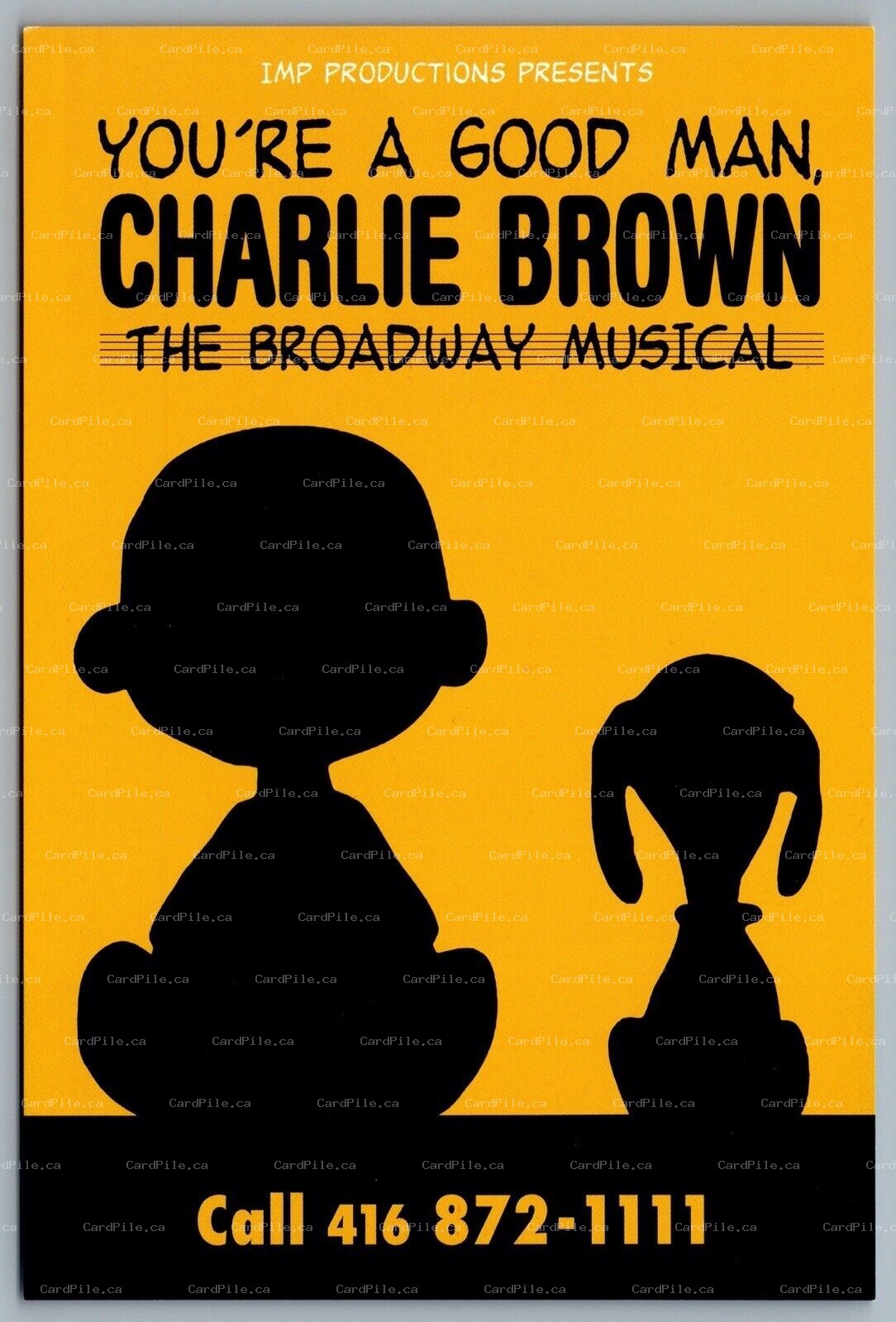 Postcard Theatre 2000 You’re A Good Man Charlie Brown New Yorker Toronto B