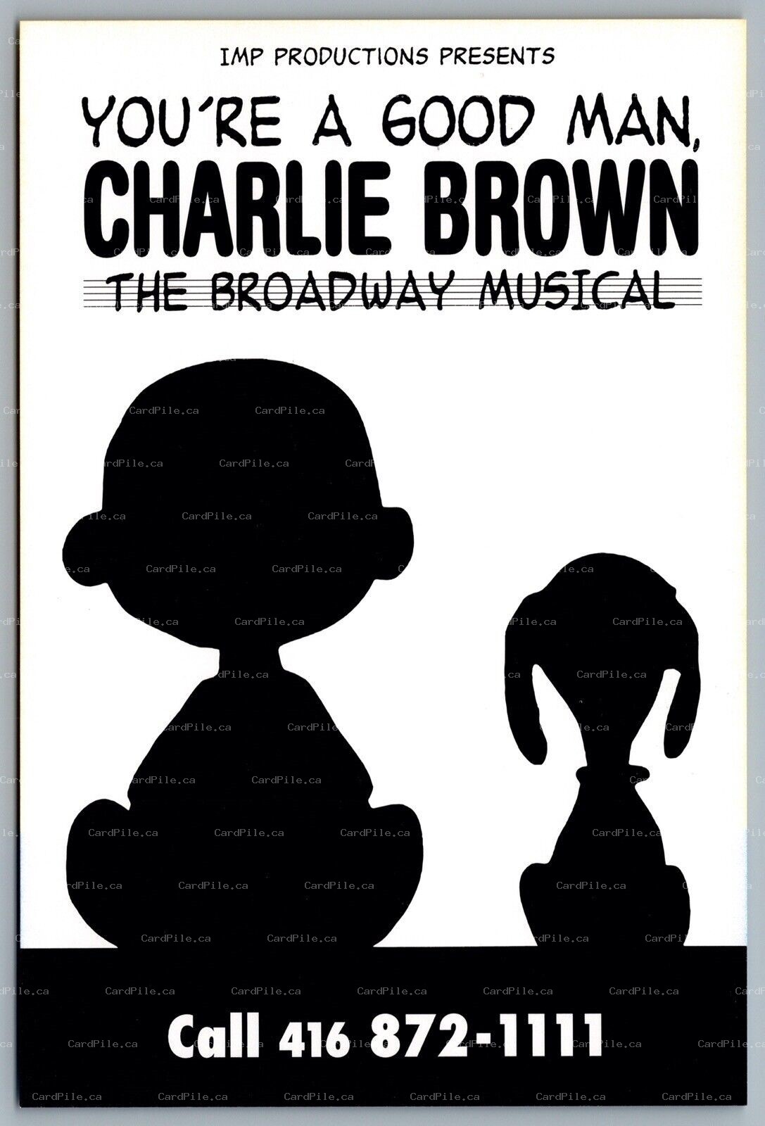 Postcard Theatre 2000 You’re A Good Man Charlie Brown Musical New Yorker Theatre