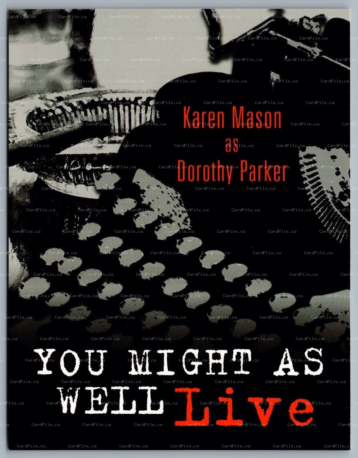 Postcard Theatre 2005 You Might As Well Live Musical 45th Street Theatre NYC