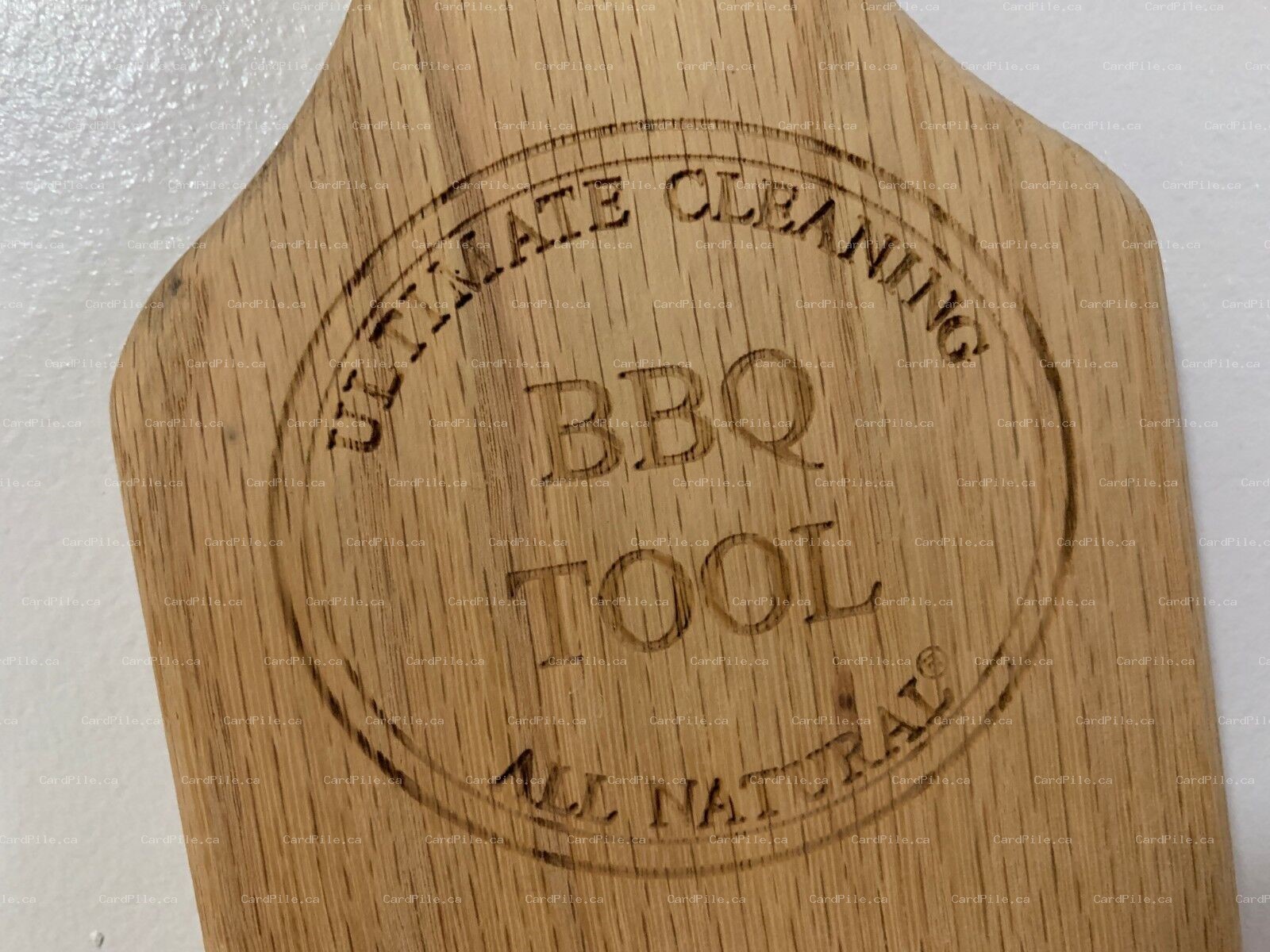NEW ULTIMATE CLEANING Natural Wood Paddle BBQ Grill Scraping Tool / Red Oak