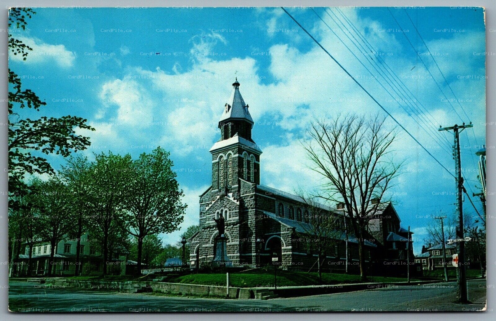 Poistcard St Gabriel de Brandon Quebec c1960s L’Eglise Paroissiale Parish Church