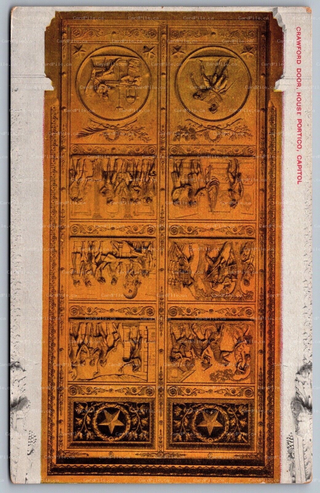 Postcard Washington DC c1910s House Portico Bronze Door